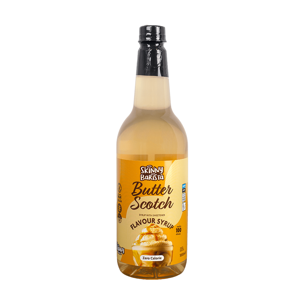 Skinny Barista Butterscotch Flavour Syrup - Zero Calorie Sugar Free Skinny Syrup - 1 Litre - theskinnyfoodco
