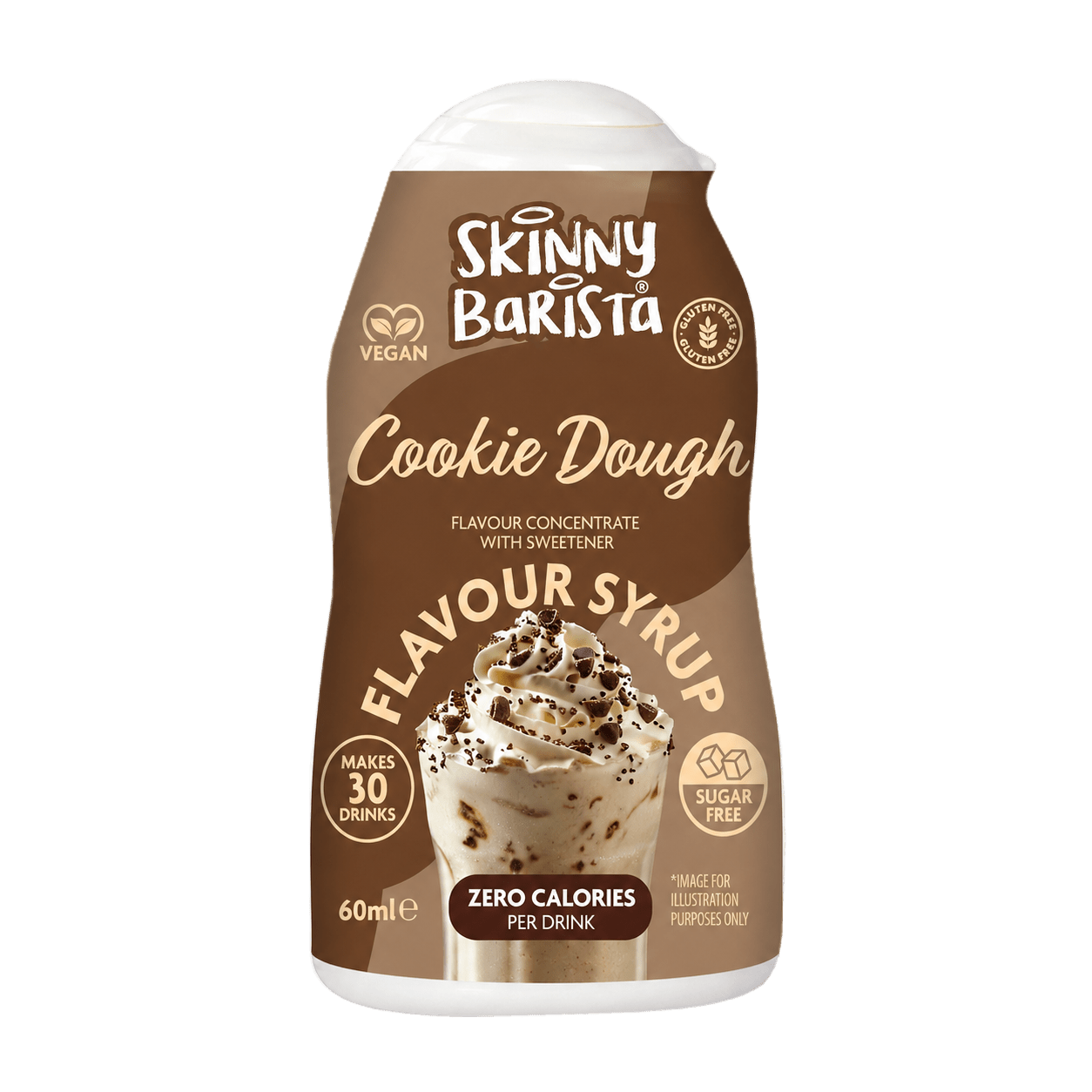 Skinny Barista Cookie Dough Flavour Shot Sugar Free Skinny Coffee Syrup - 60ml - theskinnyfoodco