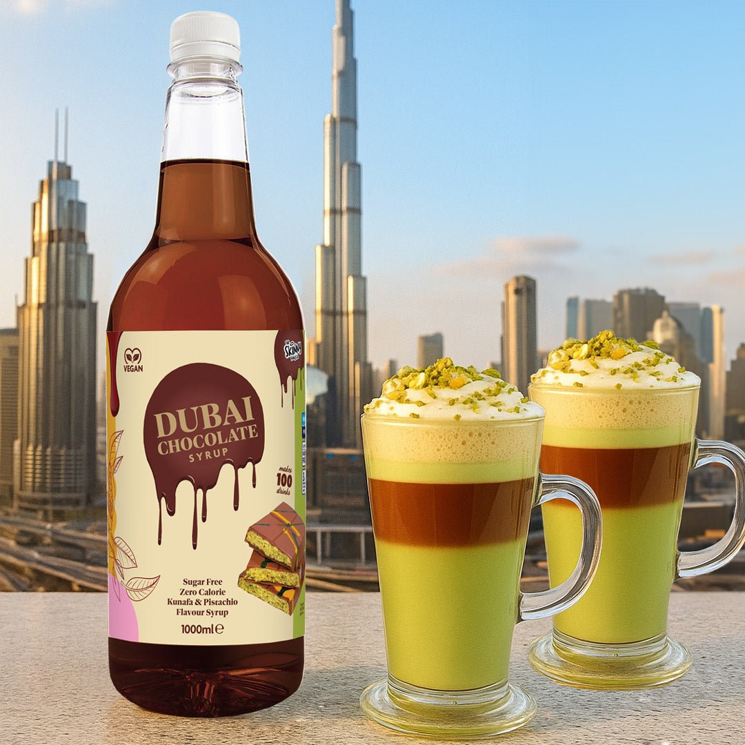 Skinny Barista Dubai Chocolate Flavour Syrup - Sugar Free Skinny Coffee Syrup - 1 Litre - theskinnyfoodco