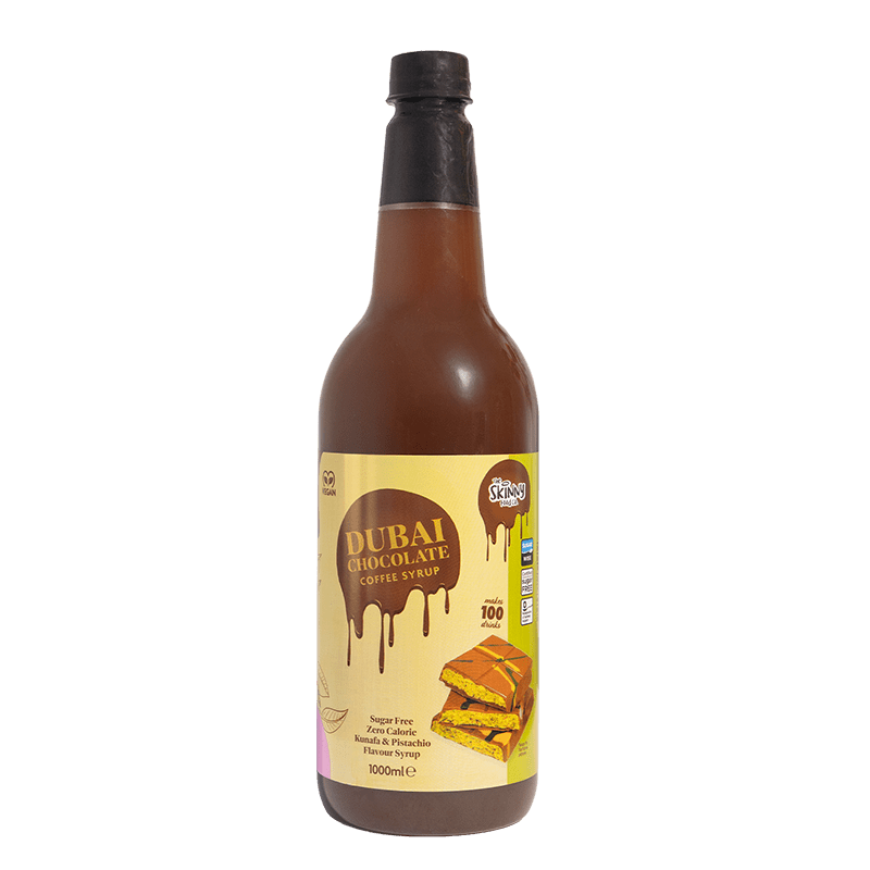 Skinny Barista Dubai Chocolate Flavour Syrup - Sugar Free Skinny Coffee Syrup - 1 Litre - theskinnyfoodco