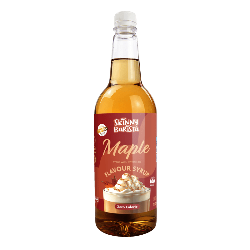 Skinny Barista Maple Coffee Flavour Syrup - Sugar Free Skinny Coffee Syrup - 1 Litre (Limited Edition) - theskinnyfoodco