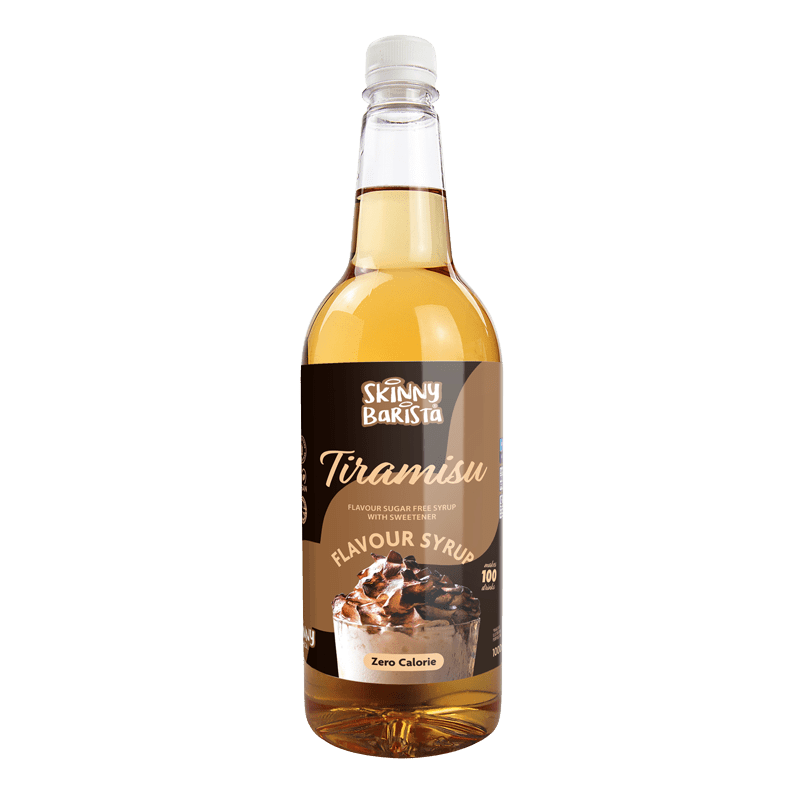 Skinny Barista Tiramisu Flavour Syrup - Sugar Free Skinny Coffee Syrup - 1 Litre - theskinnyfoodco