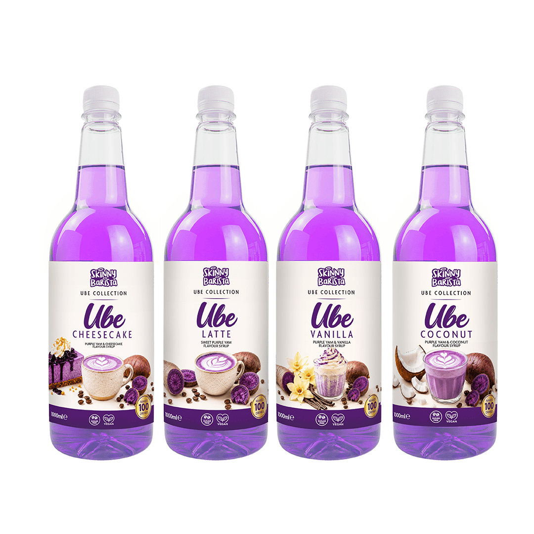 Skinny Barista Ultimate Ube Coffee Syrup Collection – 4 x 1 Litre - theskinnyfoodco