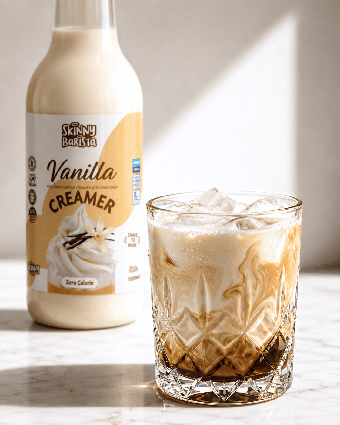 Skinny Barista Vanilla Flavour Creamer - Non-Dairy Skinny Creamer - 1L - theskinnyfoodco
