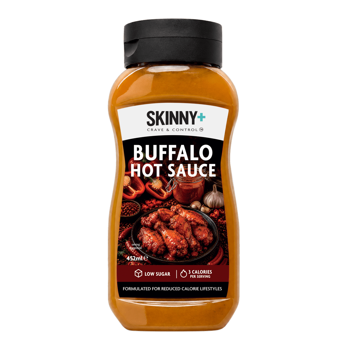 Skinny+ Buffalo Hot Flavour Sugar Free Skinny Sauce - 452ml - theskinnyfoodco