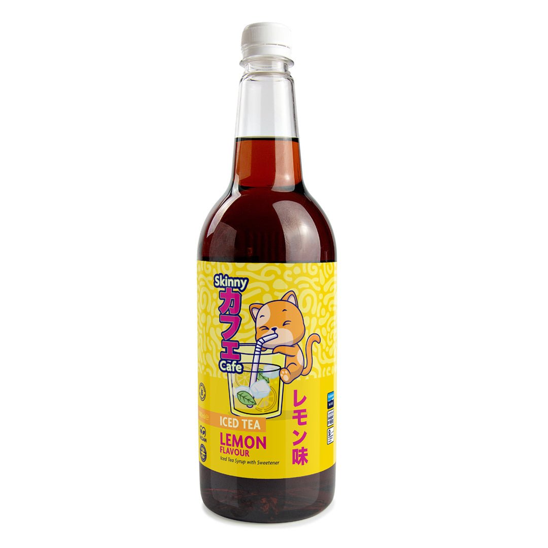 Skinny Caffe Lemon Flavour Zero Sugar Iced Tea Syrup - 1 litre - theskinnyfoodco