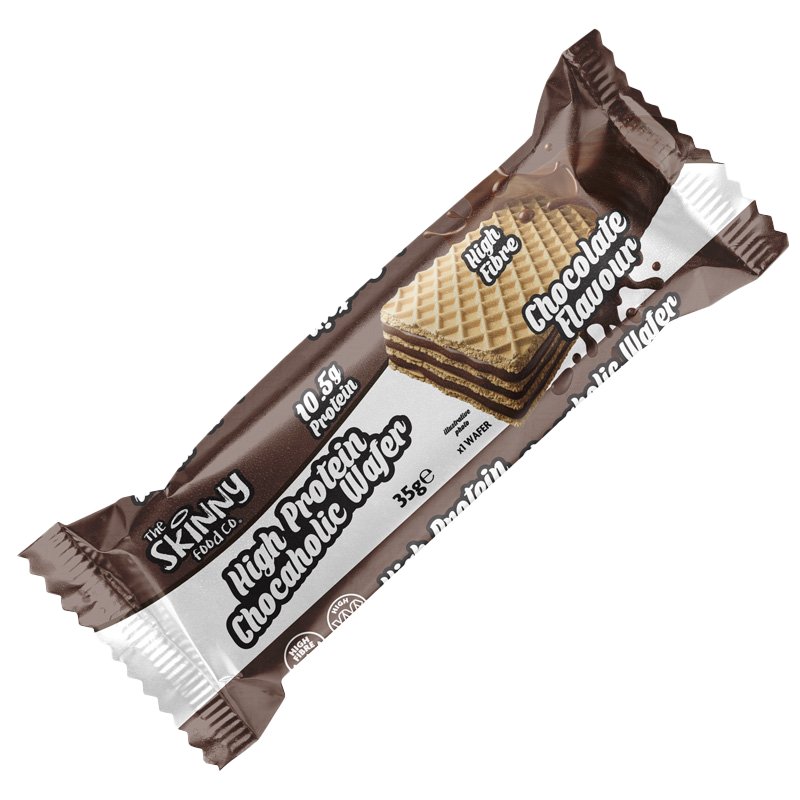 Skinny Chocaholic Chocolate High Protein Wafer 35g - theskinnyfoodco