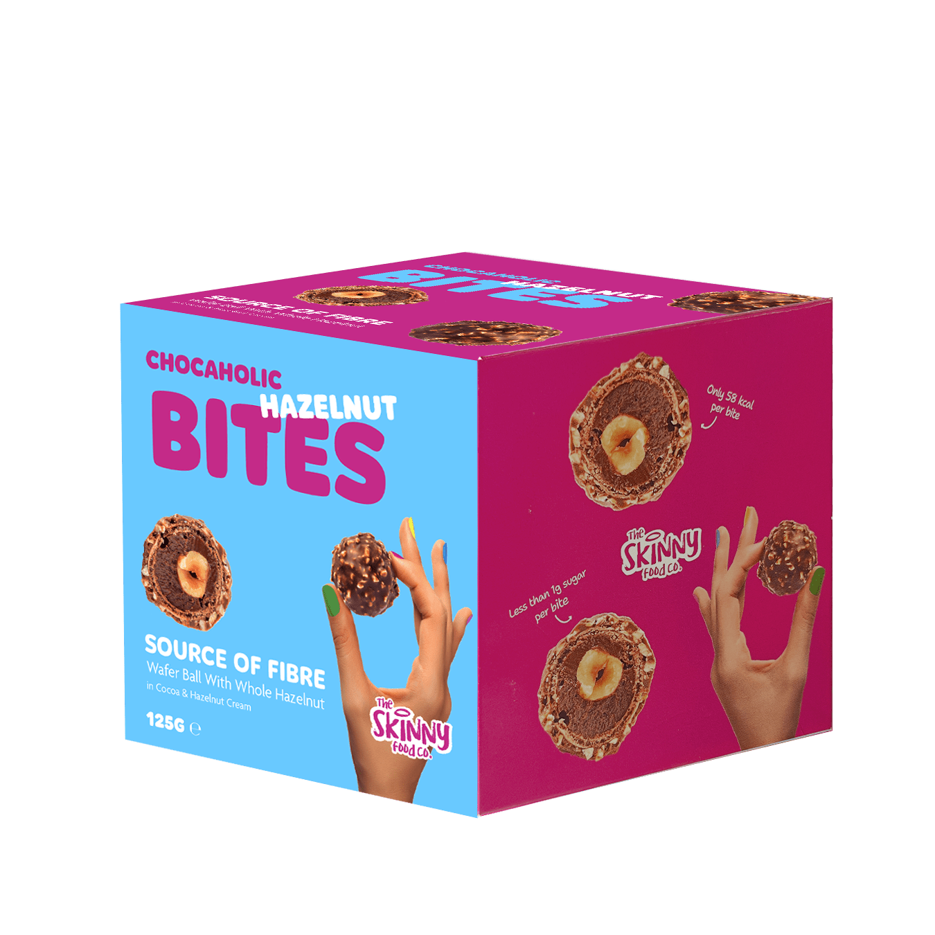 Skinny Chocaholic Hazelnut Bites 125g - theskinnyfoodco