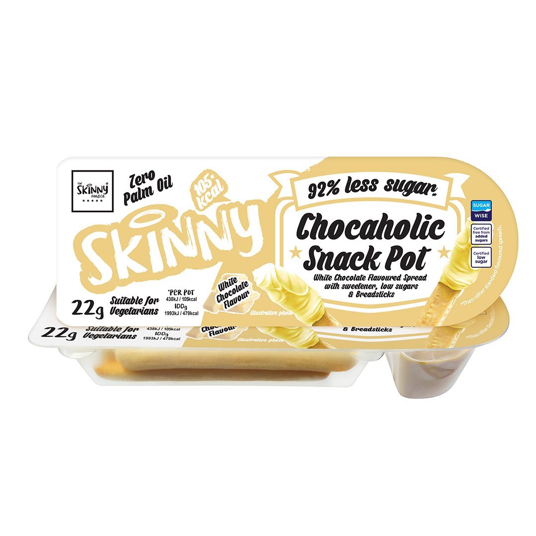 Skinny Chocaholic White Chocolate Snack Pot - 22g - theskinnyfoodco
