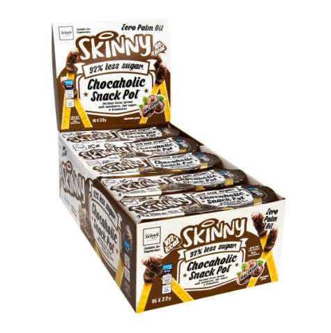 Skinny Chocolate Hazelnut Skinny Chocaholic Snack Pot Case - 15 x 22g - theskinnyfoodco