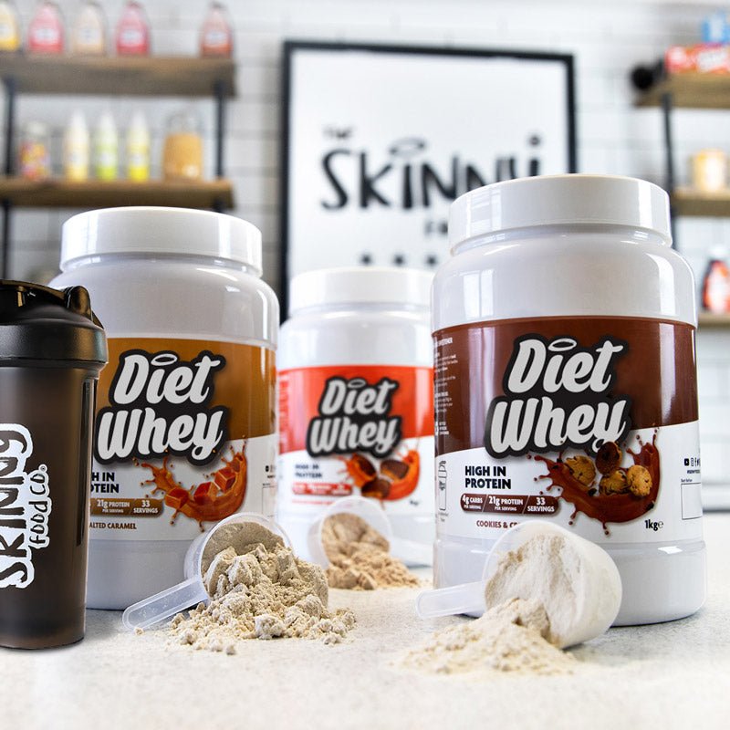 Skinny Diet Whey Protein - Chocolate Peanut Butter Cup 1kg - 20g protein per serving - theskinnyfoodco
