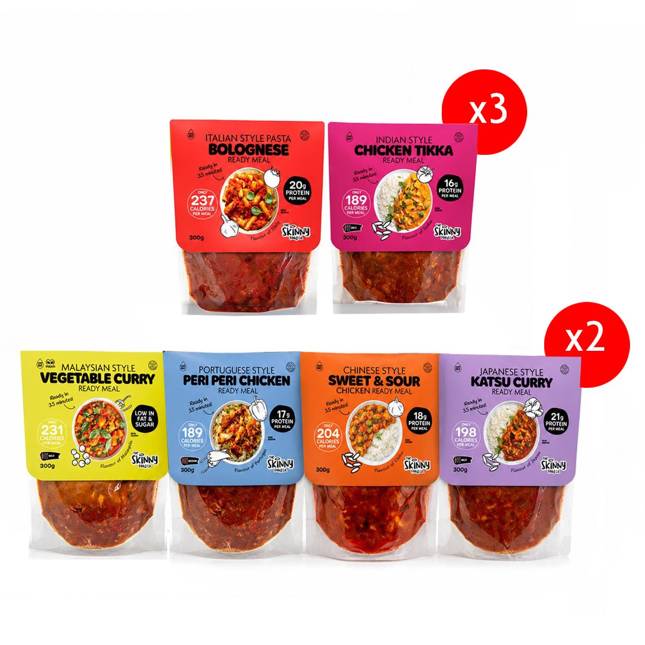 Skinny Food Co 14 Day Ready Meal Bundle (300g x 14 Meals) - theskinnyfoodco