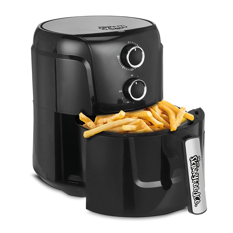 Skinny Food Co Black Air Fryer 4.5 Litre 1450w (Including Free Air Fryer Recipes Book) - Ninja Alternative - theskinnyfoodco