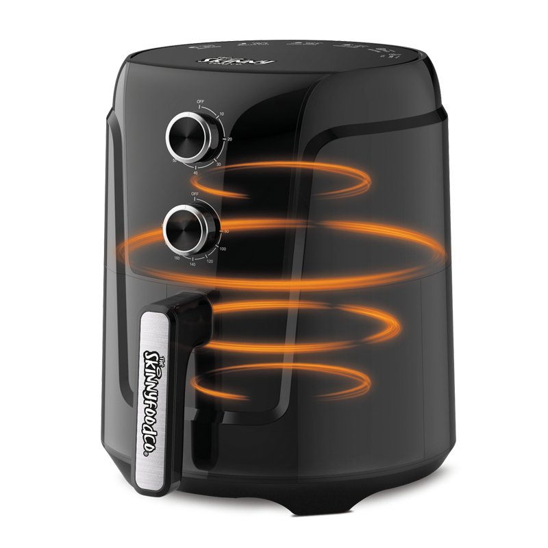 Skinny Food Co Black Air Fryer 4.5 Litre 1450w (Including Free Air Fryer Recipes Book) - Ninja Alternative - theskinnyfoodco