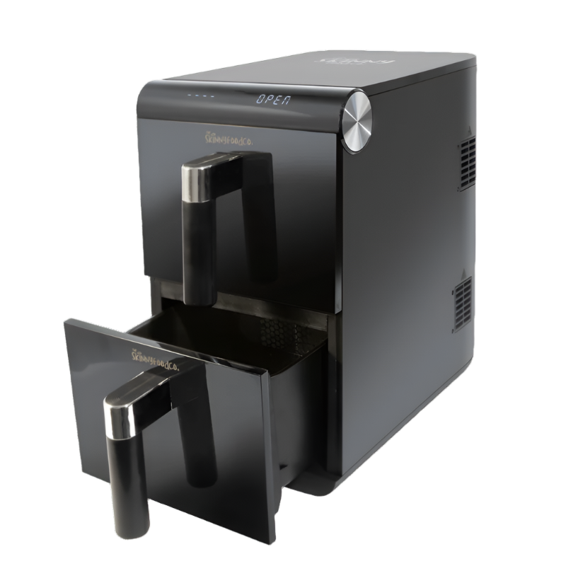 Skinny Food Co Black Double Stack Air fryer 11 Litre (Free Digital Air Fryer Recipe Book) - Ninja Alternative - theskinnyfoodco
