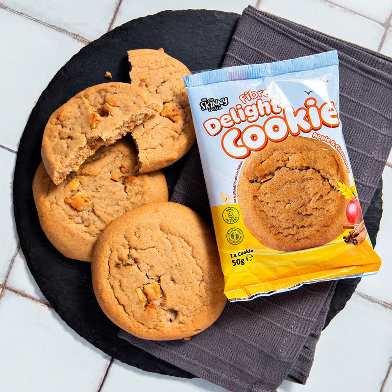 Skinny HFSS Apple & Cinnamon Fibre Delight Cookie 12 x 50g - theskinnyfoodco