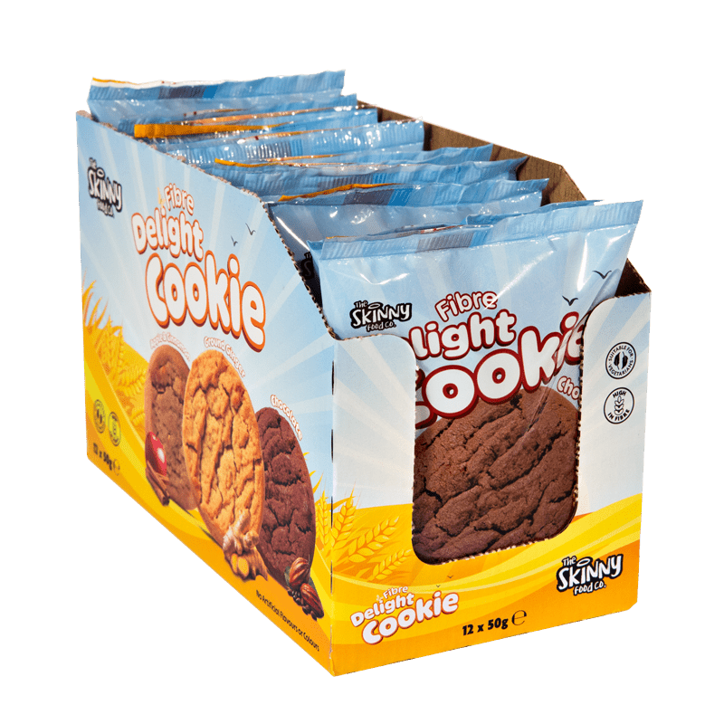 Skinny HFSS Chocolate Fibre Delight Cookie 12 x 50g - theskinnyfoodco