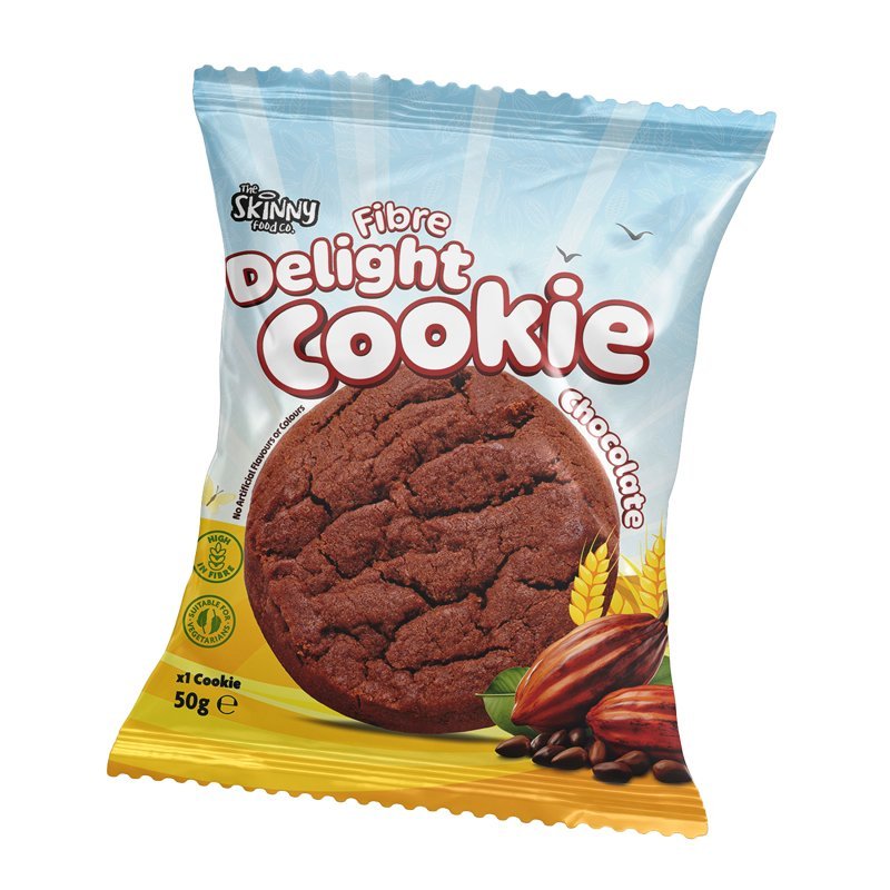 Skinny (HFSS Compliant) Chocolate Fibre Delight Cookie 50g - theskinnyfoodco