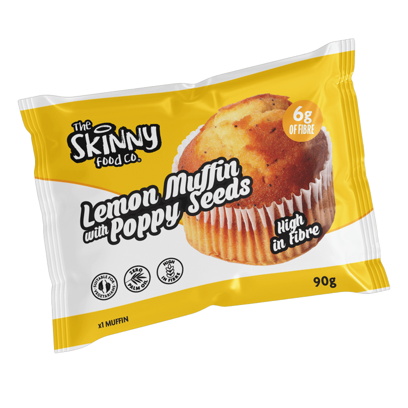 Skinny HFSS High Fibre Muffins 90g x 8 (All 4 Flavours) - theskinnyfoodco