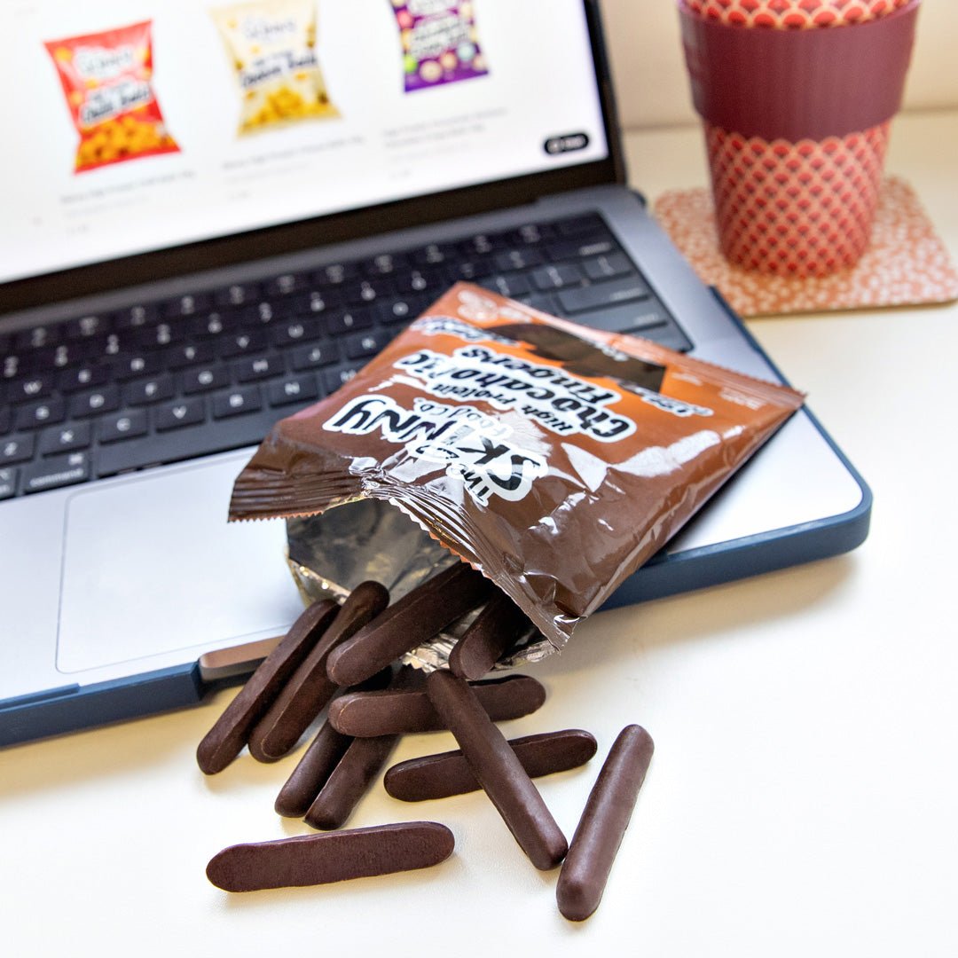 Skinny High Protein Chocaholic Dark Hazelnut Chocolate Fingers 40g - theskinnyfoodco