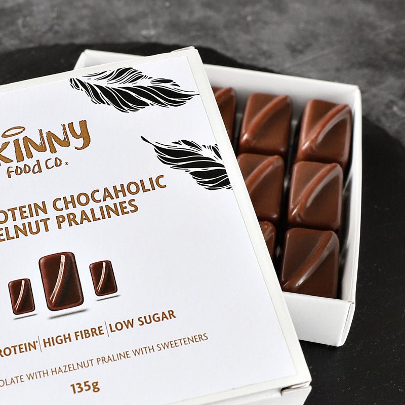 Skinny High Protein Chocaholic Hazelnut Pralines 135g - theskinnyfoodco