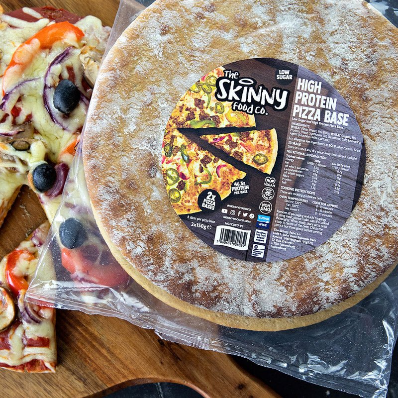 Skinny High Protein & Low Sugar Pizza Bases (2 per pack) - theskinnyfoodco