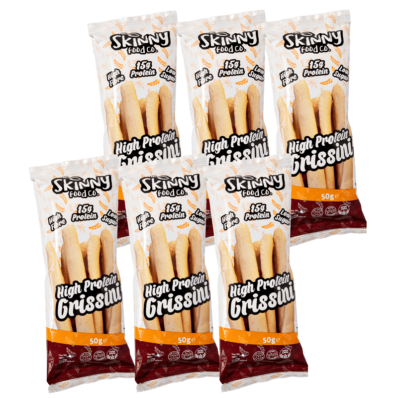 Skinny High Protein Nature Grissini 50g x 6 - theskinnyfoodco