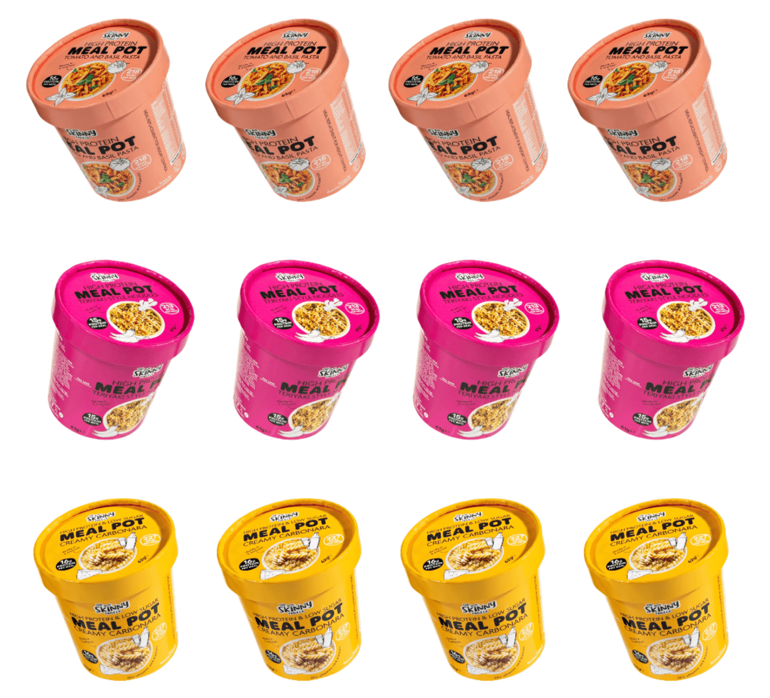 Skinny High Protein Quickpot - 12 Pot 3 Flavour Bundle - theskinnyfoodco
