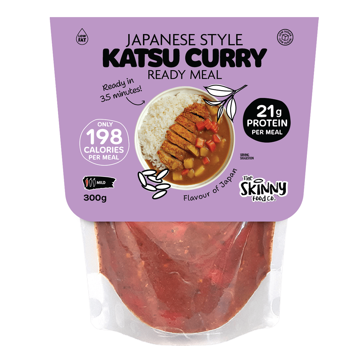 Skinny Japanese Style Katsu Curry 198 Calories Ready Meal - 300g - theskinnyfoodco