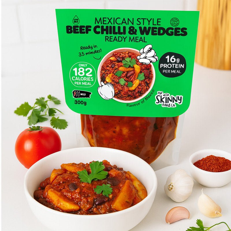 Skinny Mexican Beef & Chilli Wedges 183 Calories Ready Meal - 300g - theskinnyfoodco