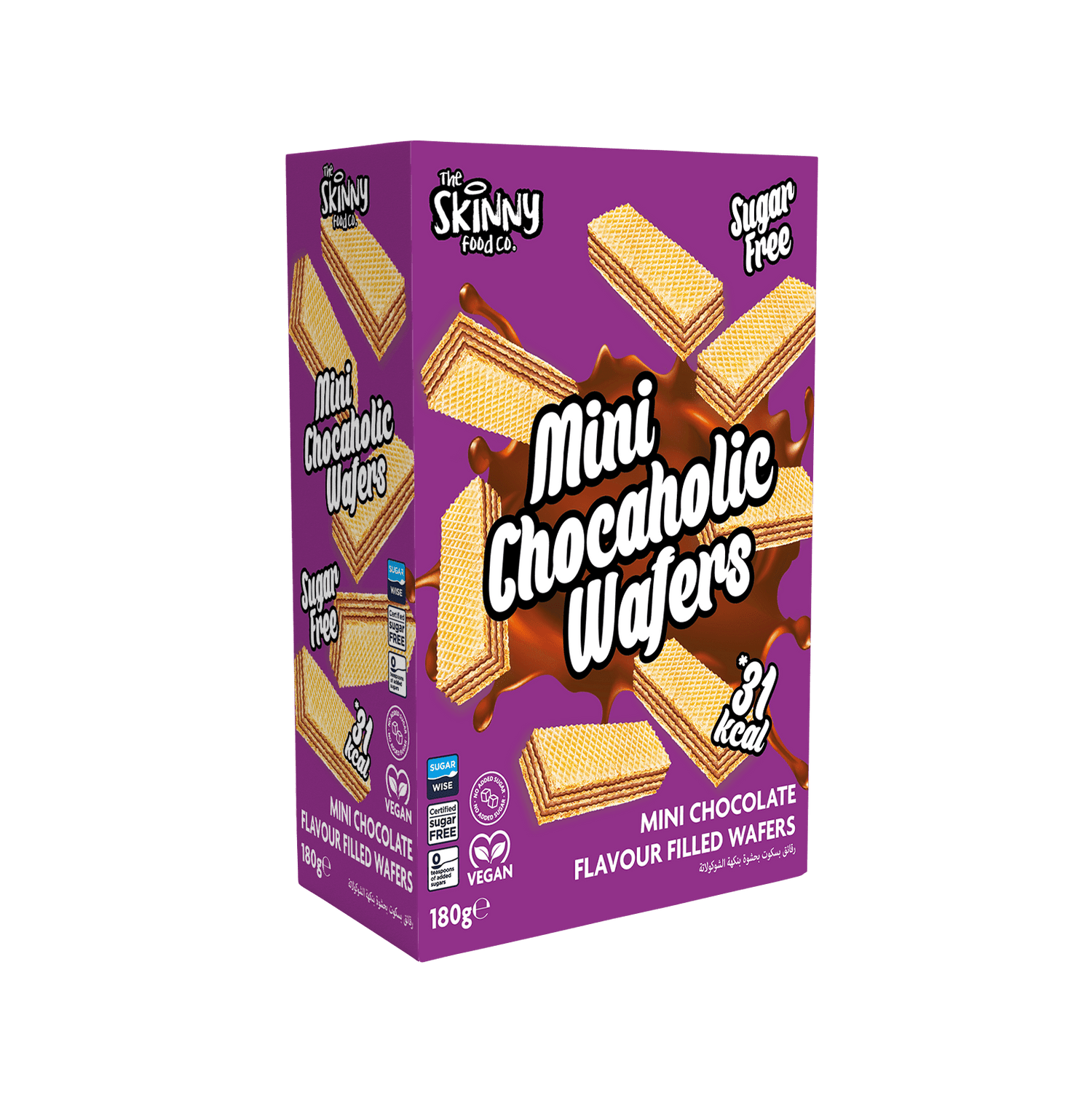 Skinny Mini Chocaholic Wafers 180g - theskinnyfoodco