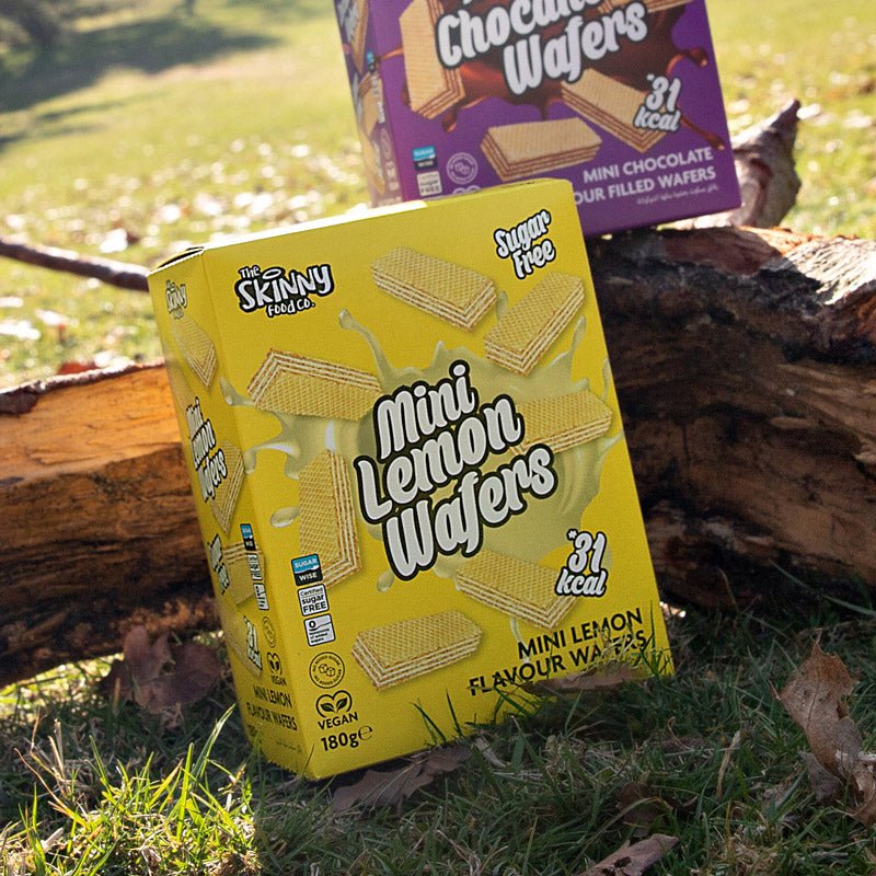 Skinny Mini Lemon Wafers 180g x 4 Box Bundle - theskinnyfoodco