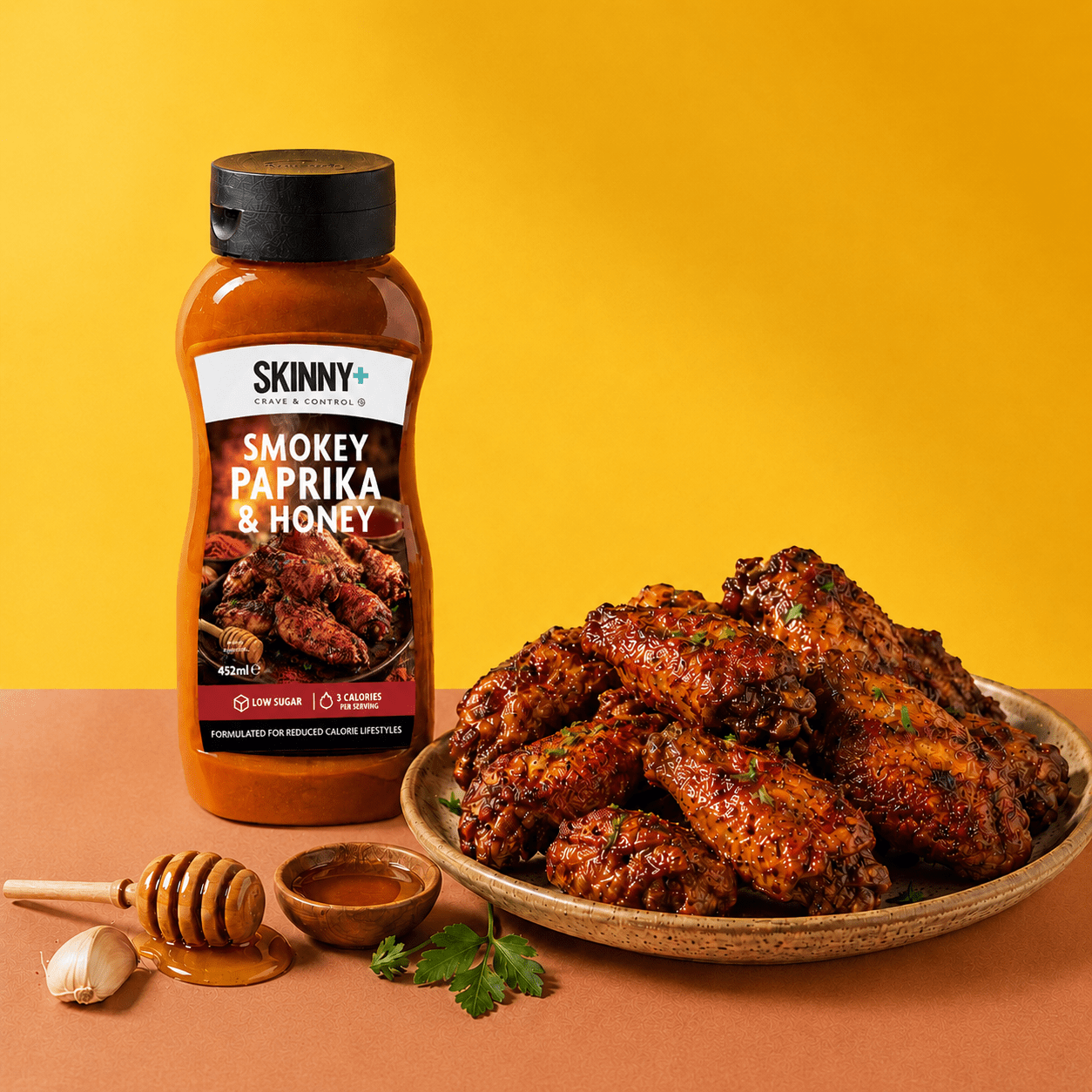 Skinny+ Smokey Paprika & Honey Flavour Sugar Free Skinny Sauce - 452ml - theskinnyfoodco