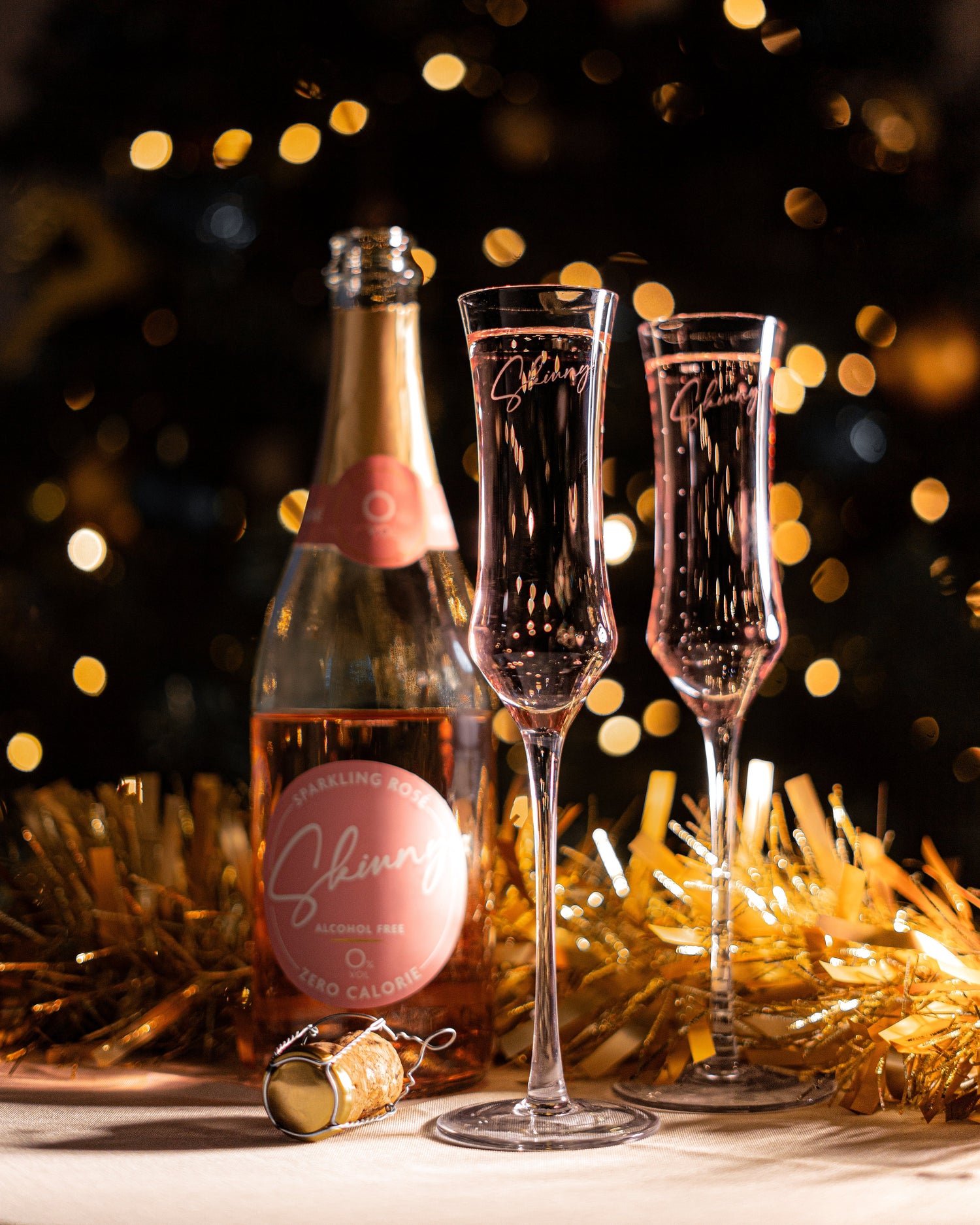 Skinny Sparkling Rose Prosecco Non Alcoholic - 75cl (Zero Calorie) - theskinnyfoodco