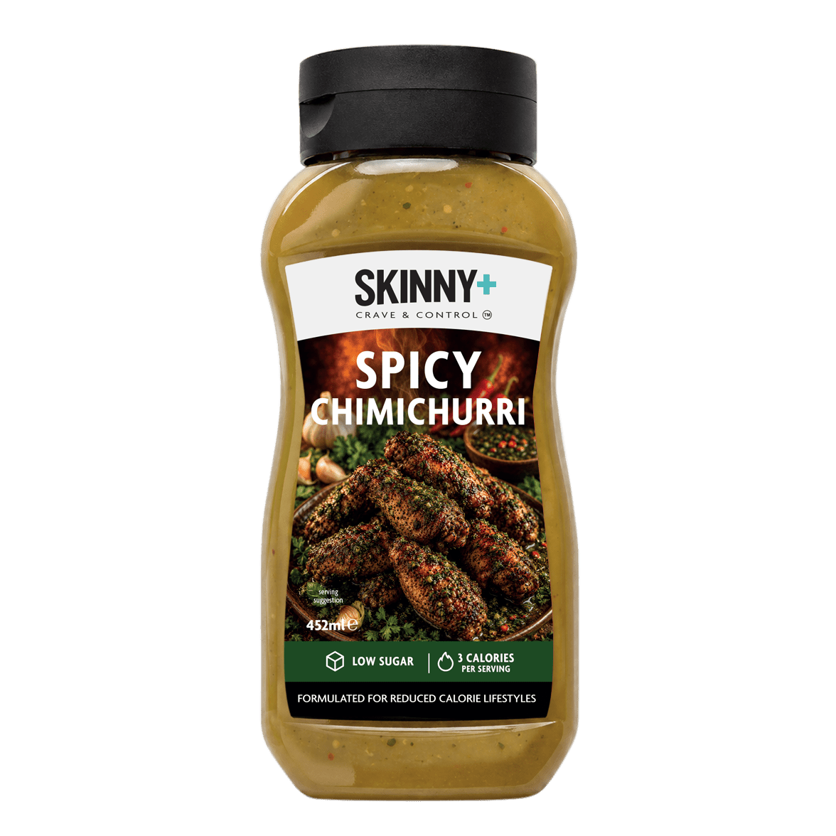 Skinny+ Spicy Chimichurri Flavour Sugar Free Skinny Sauce - 452ml - theskinnyfoodco