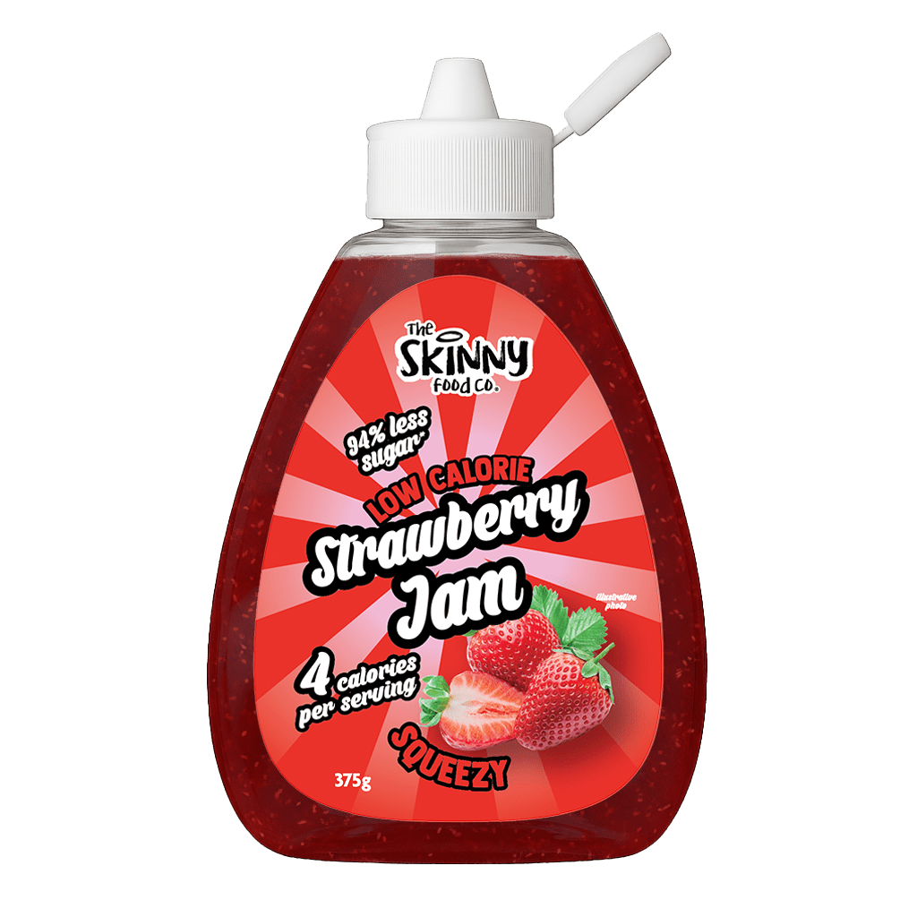 Skinny Squeezy Strawberry Low Sugar Skinny Jam - 375g - theskinnyfoodco