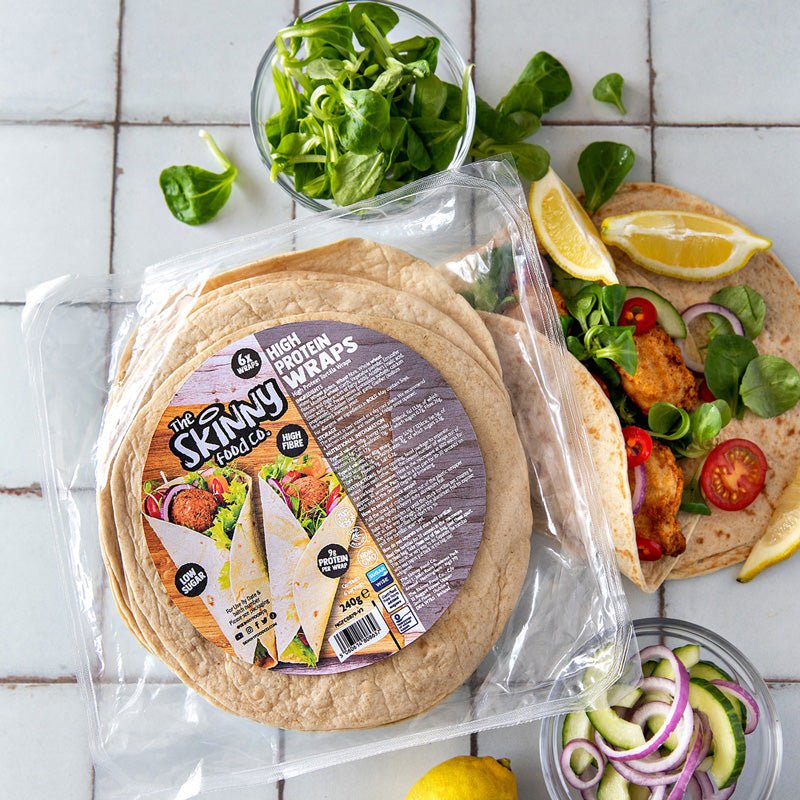 Skinny Tortilla Wraps - 4g Carbs per Wrap - 6 x 40g - theskinnyfoodco