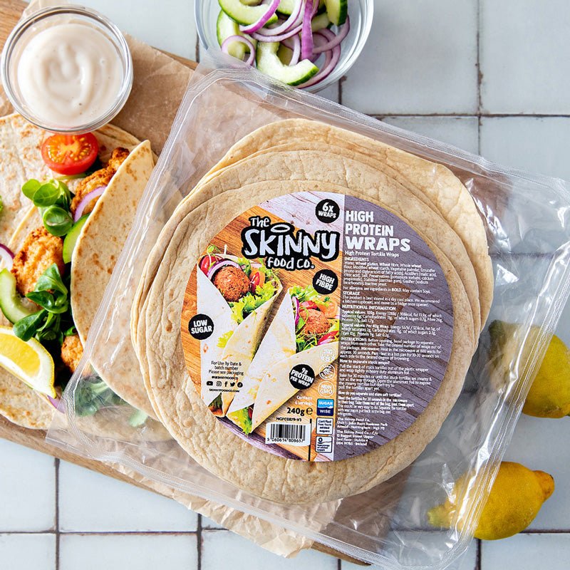 Skinny Tortilla Wraps - 4g Carbs per Wrap - 6 x 40g - theskinnyfoodco