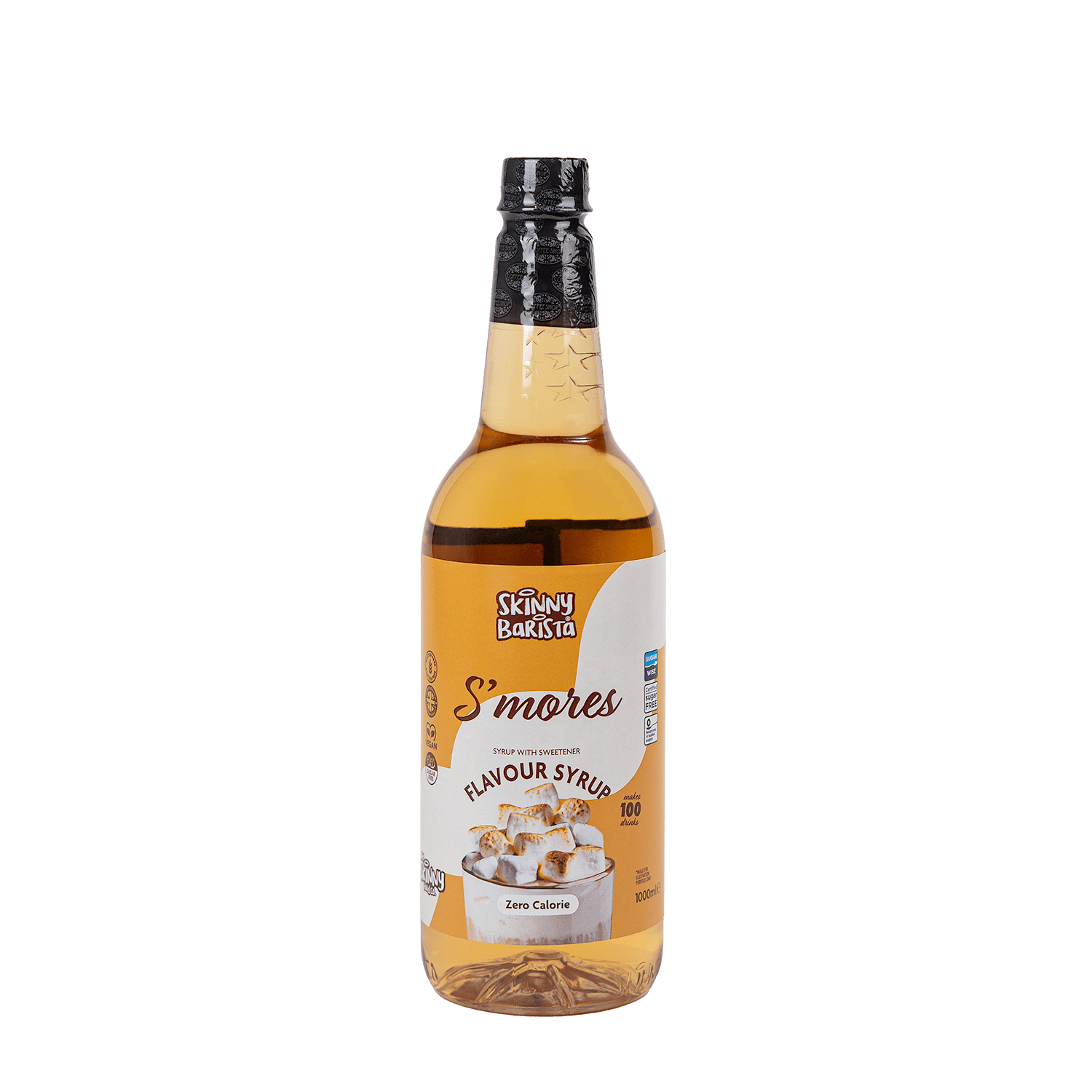 S'mores Syrup - Barista Zero Calorie Sugar Free Skinny Coffee - 1 Litre - theskinnyfoodco
