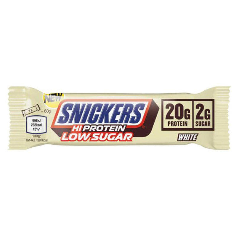 Snickers Hi Protein Low Sugar Bar 1 x 60g - White Chocolate