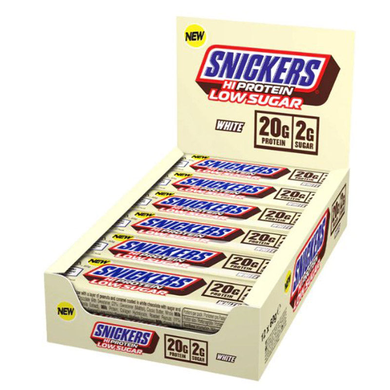 Snickers Hi Protein Low Sugar Bar 12 x 57g - White Chocolate