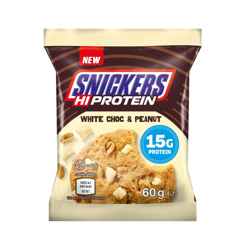 Snickers Hi-Protein White Chocolate Cookie 60g - theskinnyfoodco