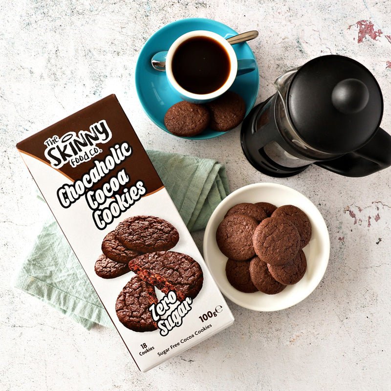 Sugar Free Skinny Chocaholic Cocoa Cookies 100g - theskinnyfoodco