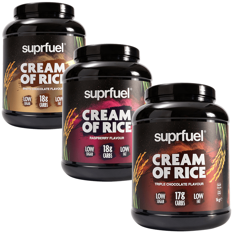 Suprfuel Cream of Rice Bundle – 3 Irresistible Flavours - 3 x 1kg - theskinnyfoodco