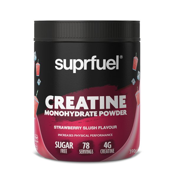 Suprfuel Creatine Monohydration Powder 390g -Strawberry Slush (78 Servings) - theskinnyfoodco