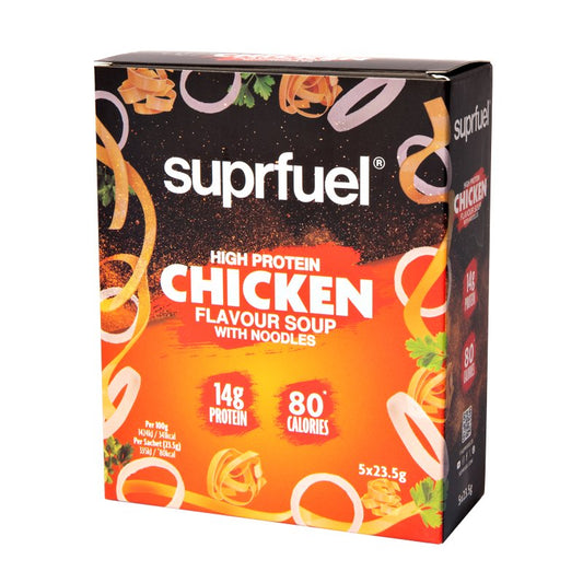 Suprfuel High Protein Chicken Flavour Soup with Noodles (5 Meals) 120g - theskinnyfoodco