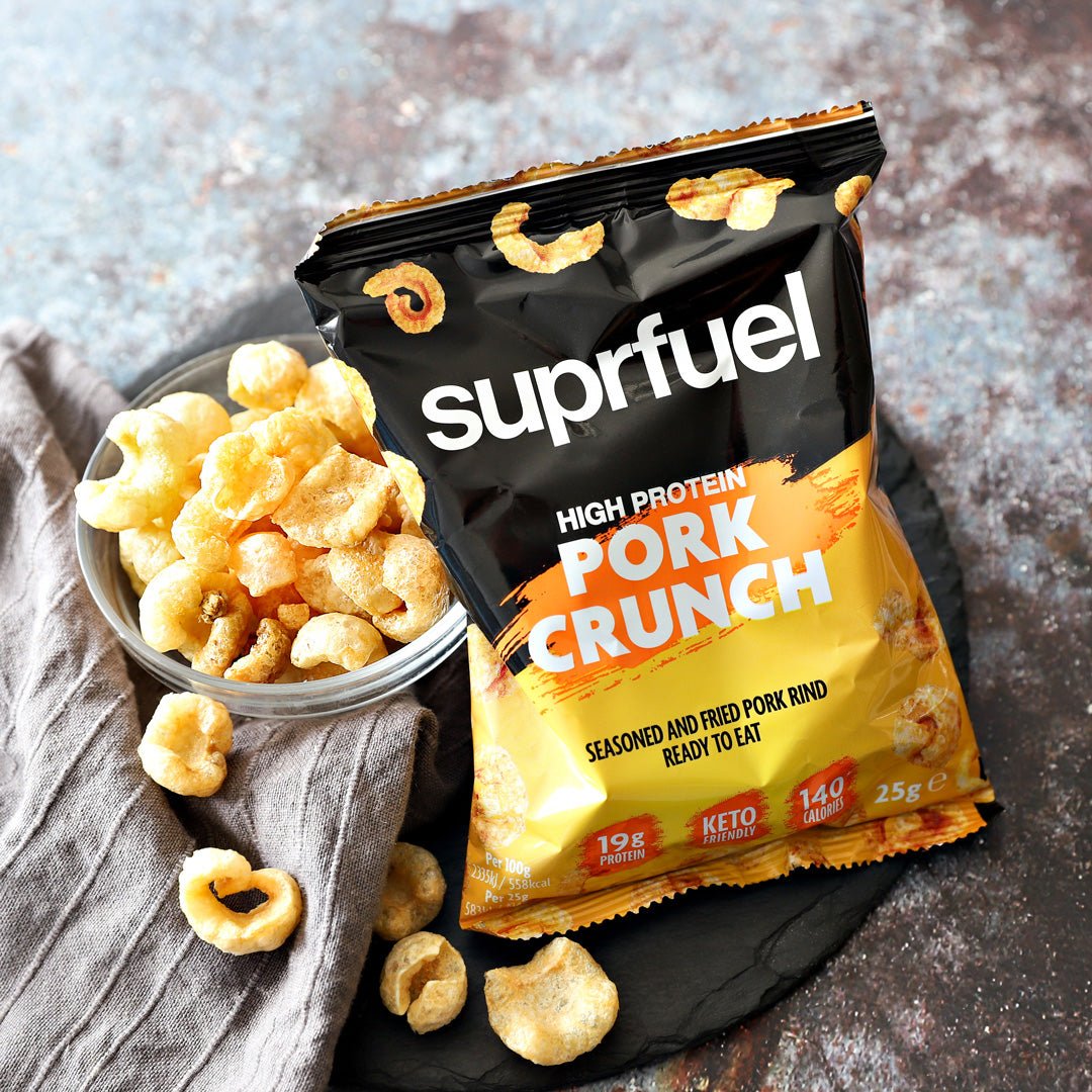 Suprfuel - High Protein Pork Crunch (19g Protein) 25g - theskinnyfoodco