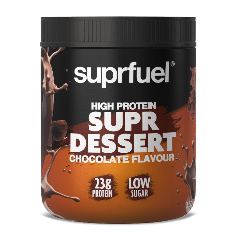 Suprfuel - High Protein Supr Dessert - Chocolate Flavour 350g (24g Protein Per Serving) - theskinnyfoodco