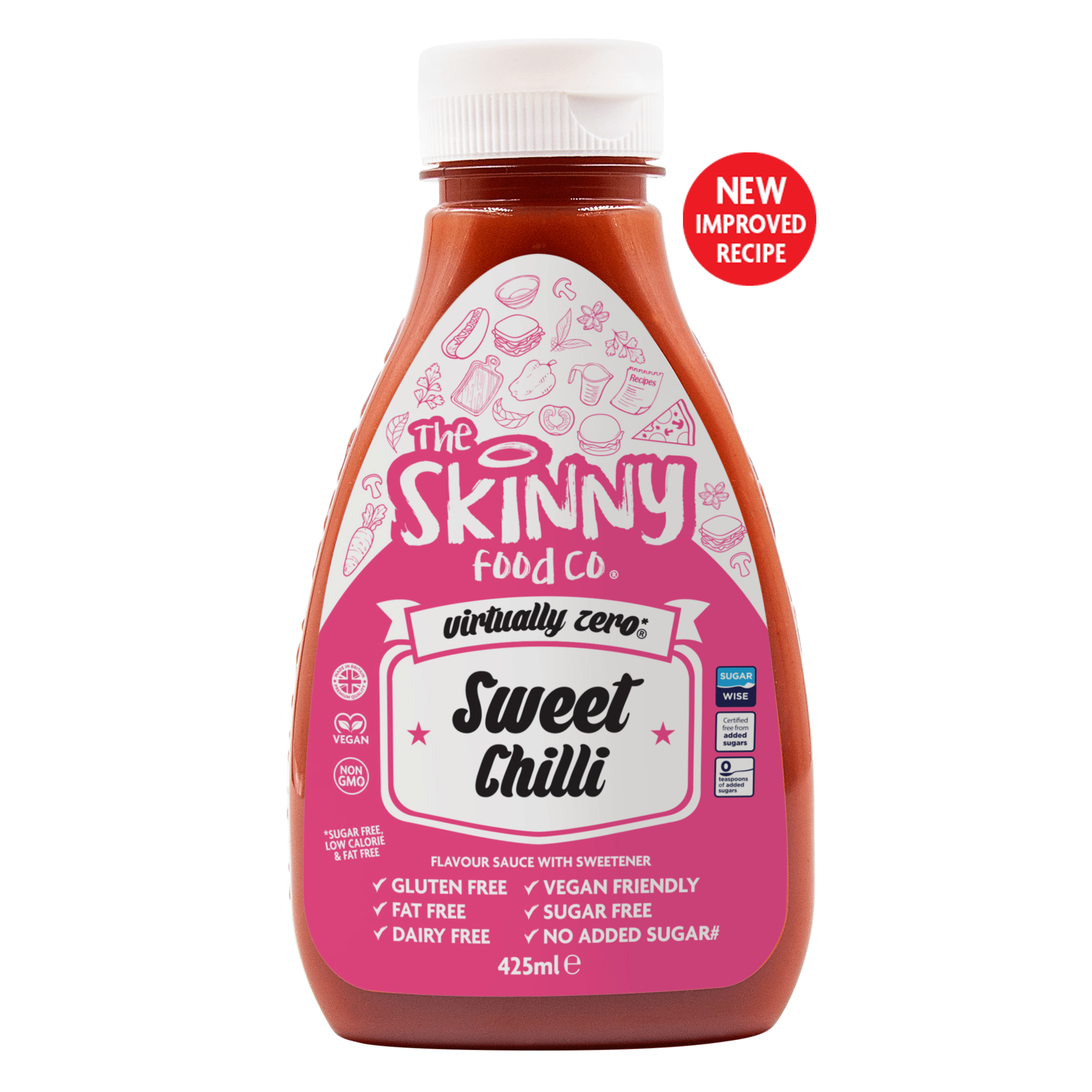Sweet Chilli Virtually Zero© Calorie Skinny Sauce - 425ml - theskinnyfoodco