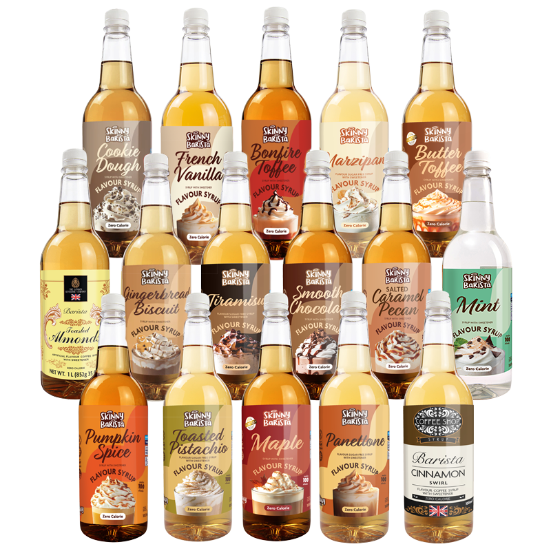 The Skinny Food Co Barista Syrup Mega Pack (16 × 1L) - theskinnyfoodco